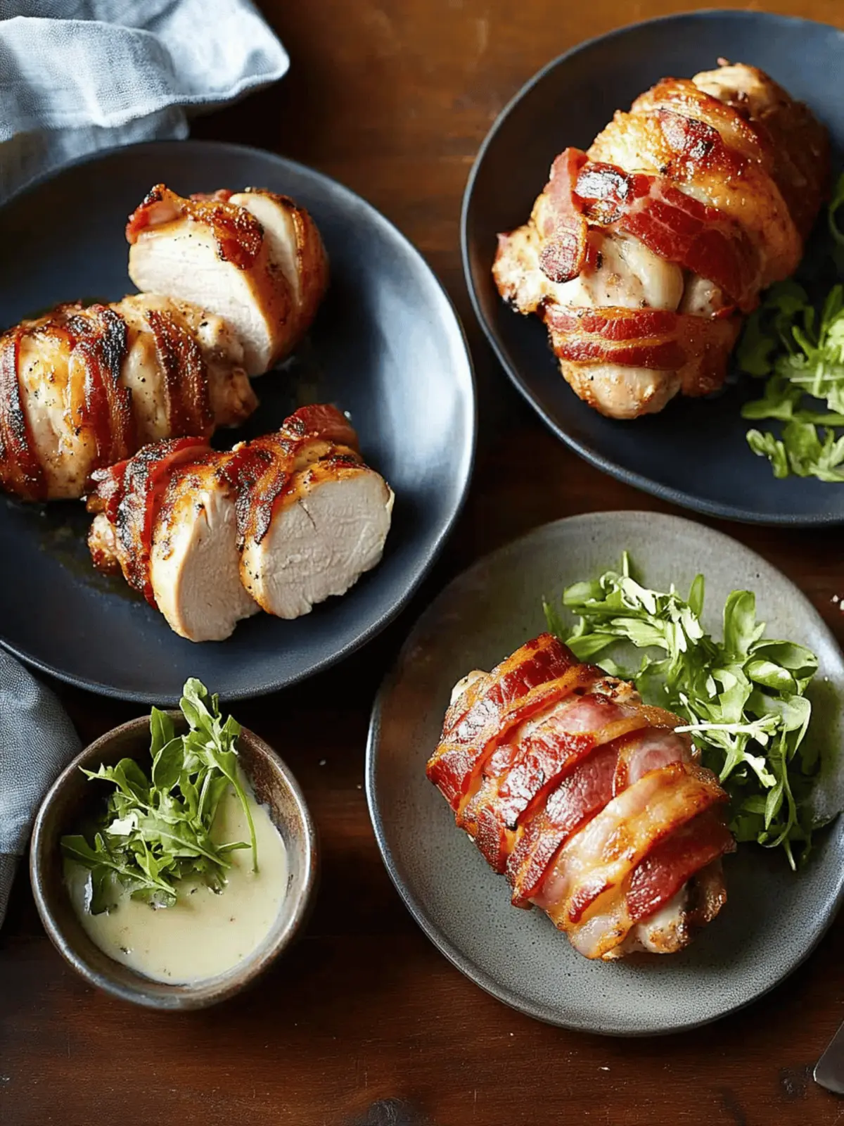 Bacon Wrapped Chicken Bliss: Creamy Comfort in Every Bite 3 Bacon Wrapped Chicken (Oamc)