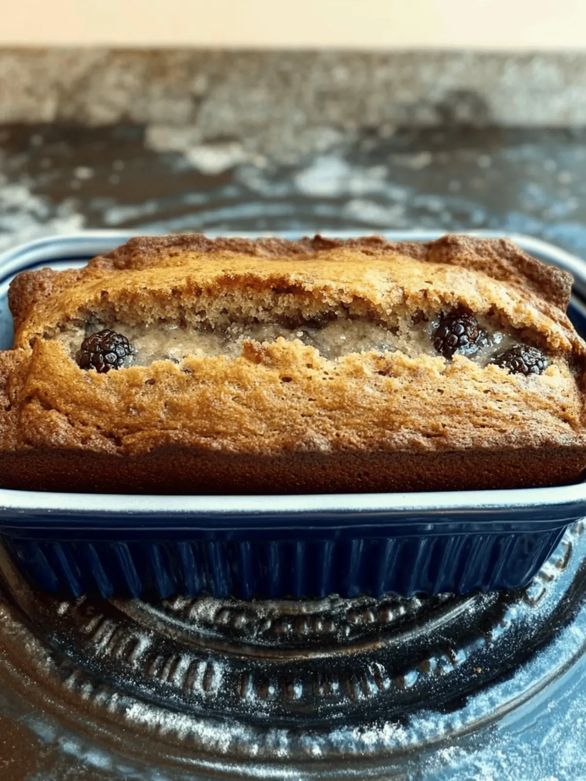 Simple Banana Berry Bread with Mayonnaise