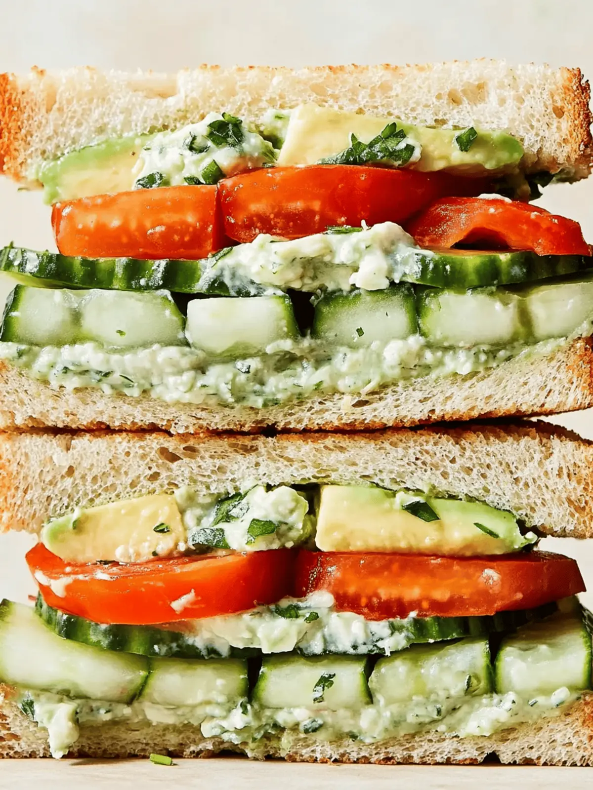 Loaded Cucumber & Avocado Sandwich