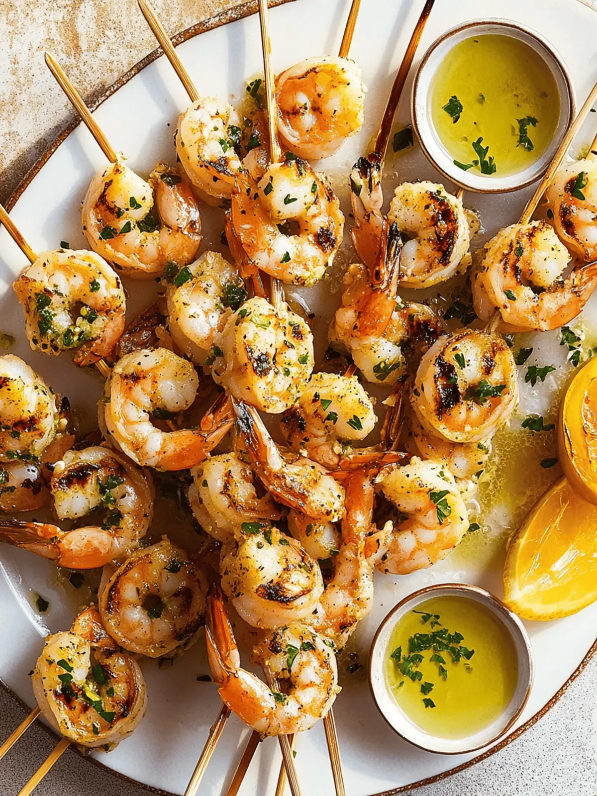 Grilled Shrimp Piccata Skewers