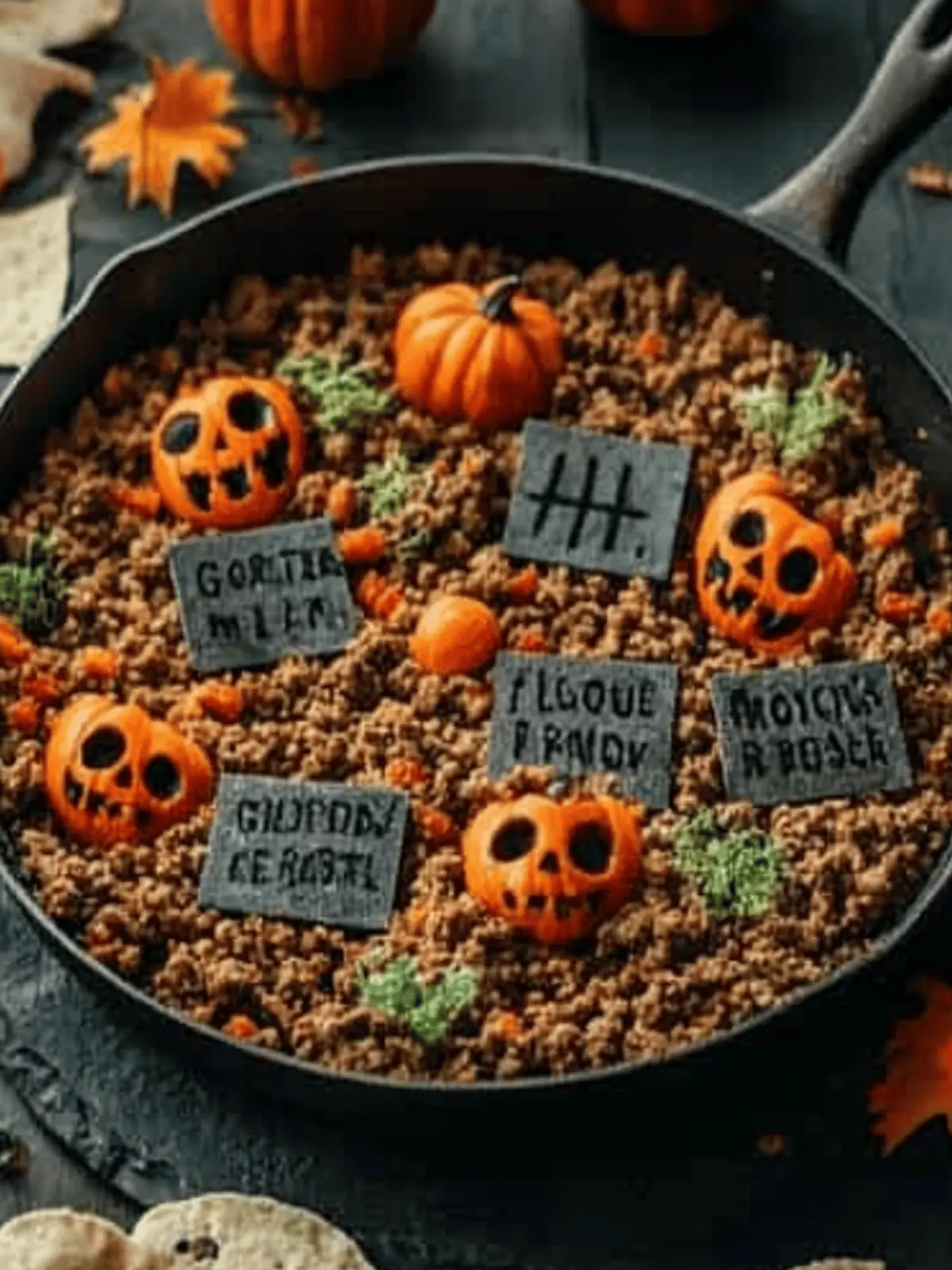 Spooky Delicious Halloween Graveyard Ground Beef Skillet Recipe 3 Halloween Graveyard Ground Beef Skillet