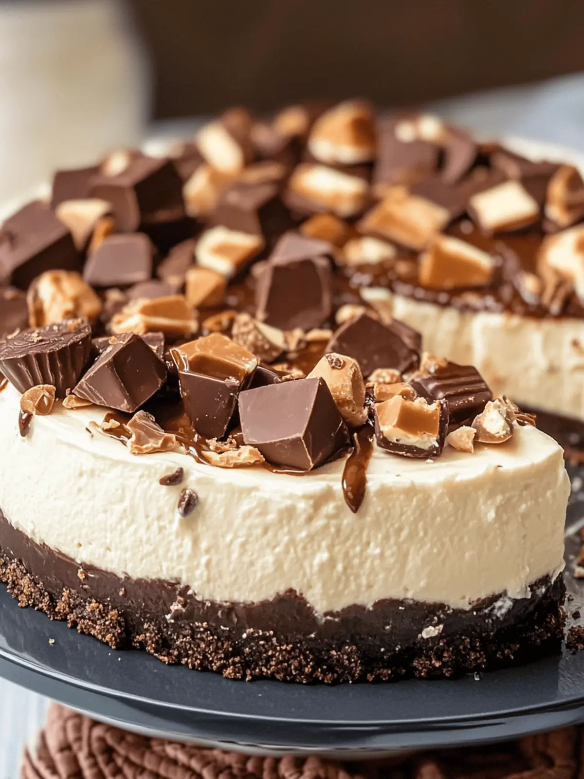 Decadent Reese’s Peanut Butter Cup Cheesecake