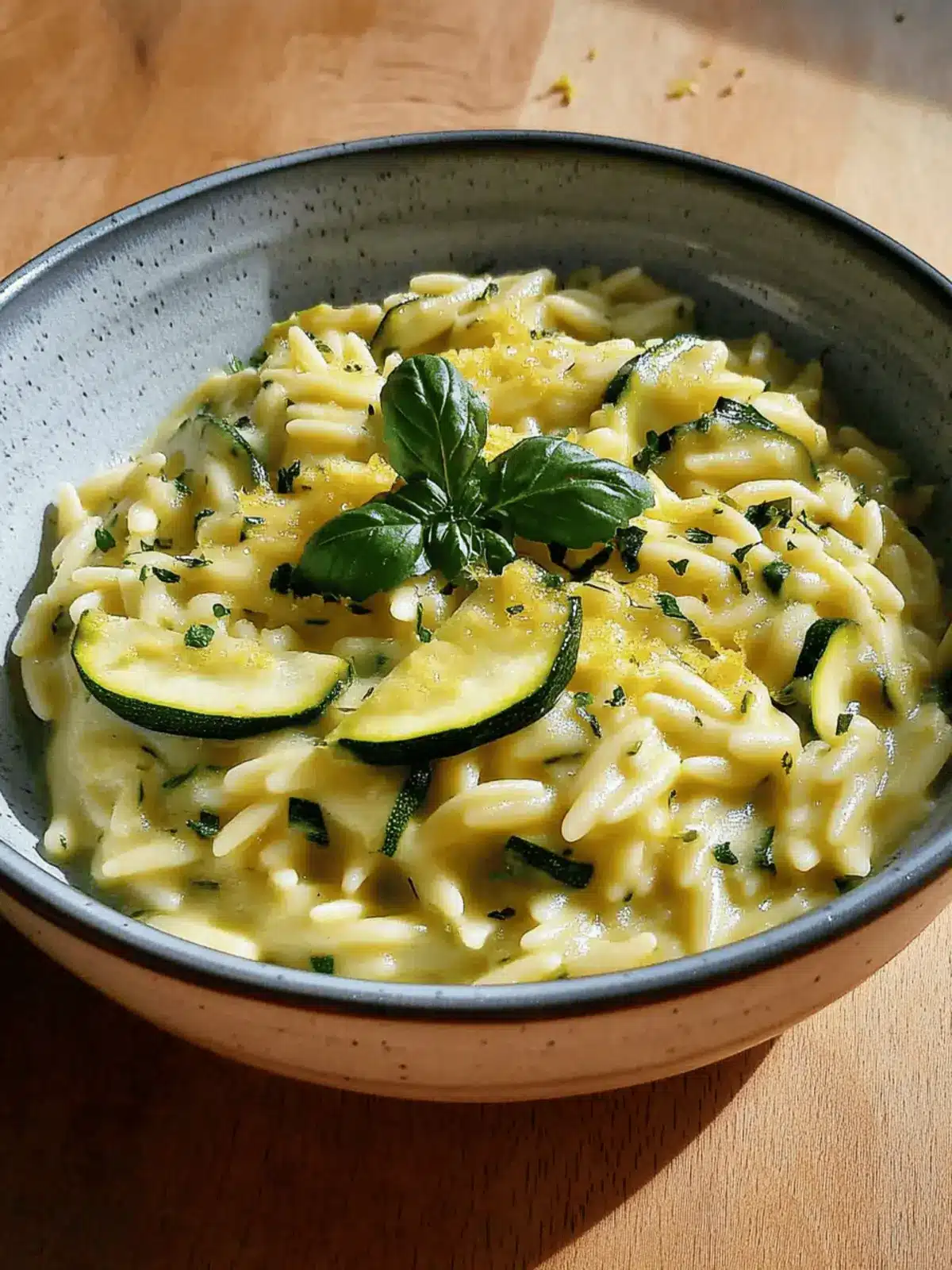 Souper Creamy Lemon Butter Cheesy Zucchini Orzo: 1 Delicious Dish