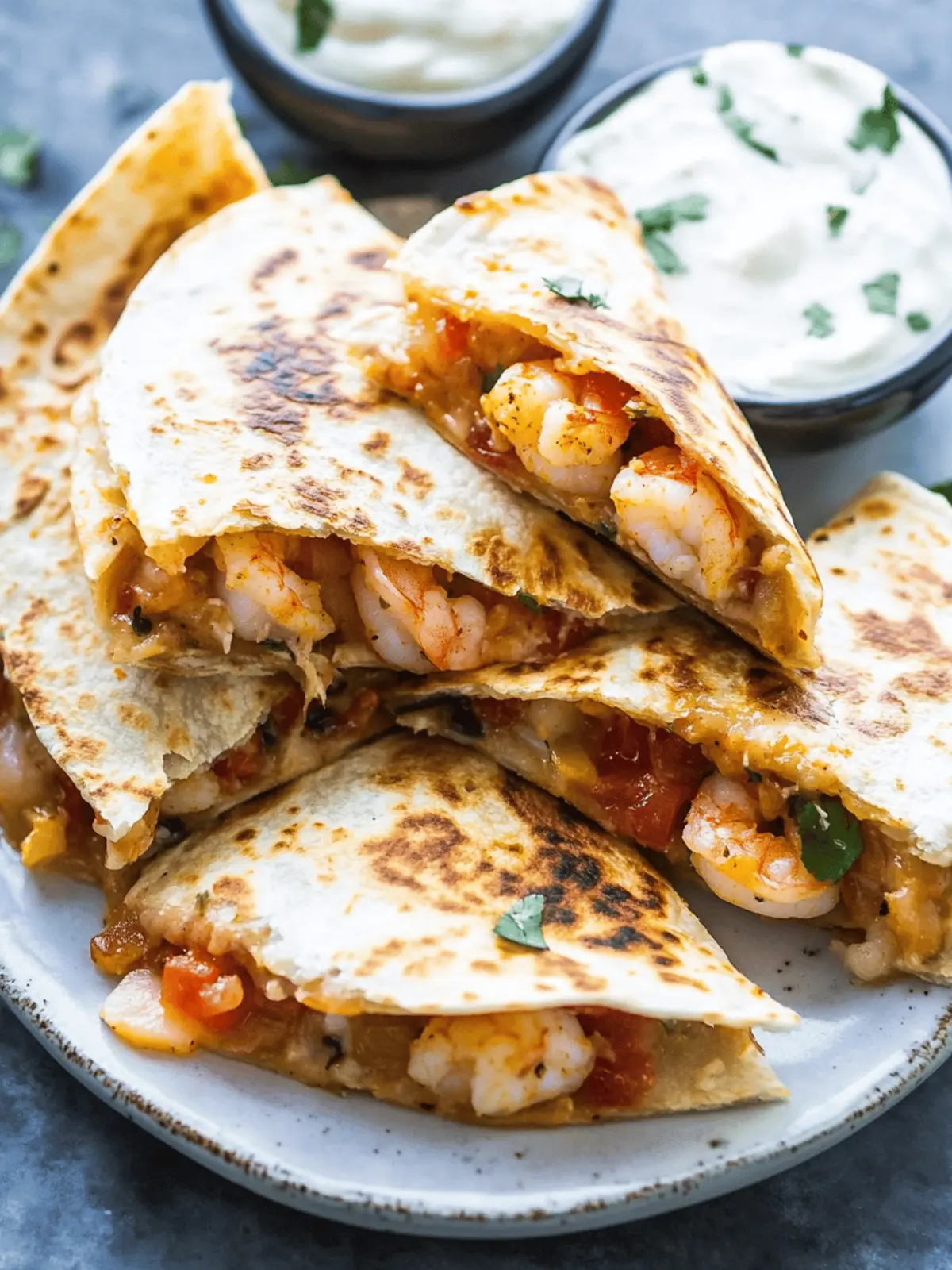 The Best Shrimp Quesadillas
