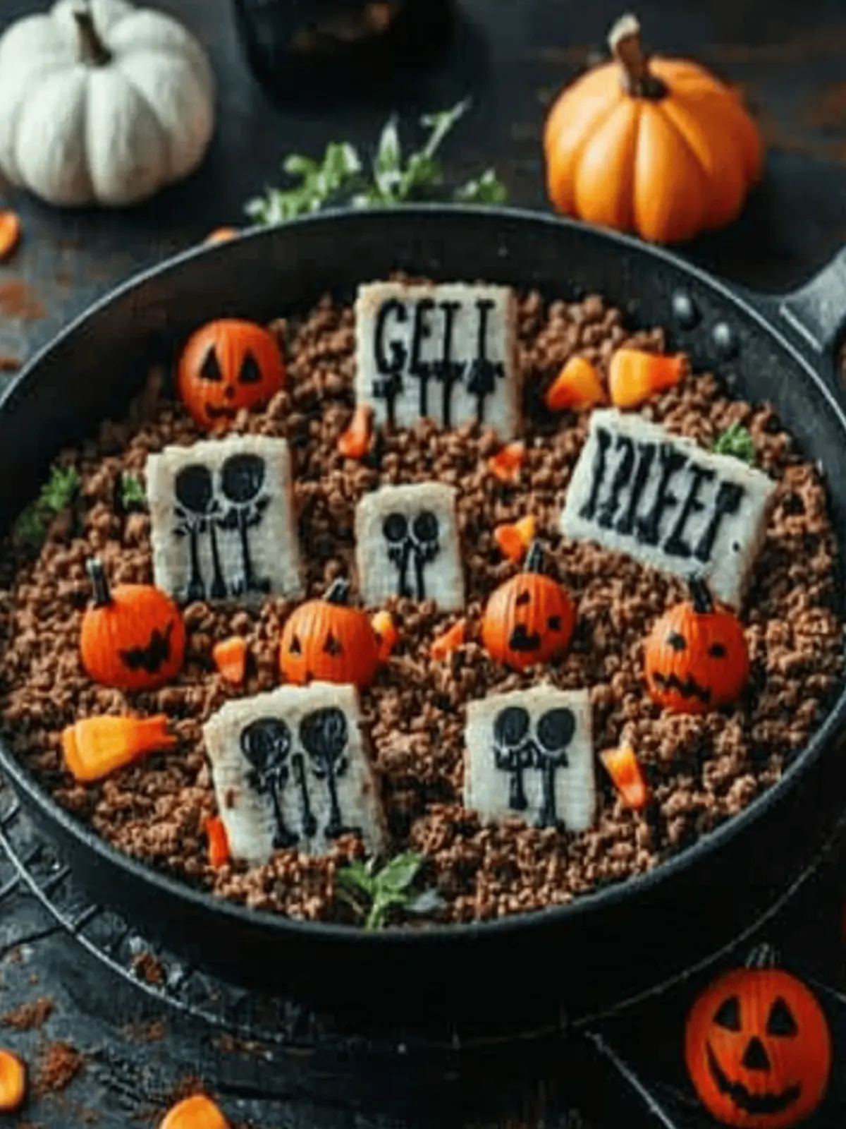 Spooky Delicious Halloween Graveyard Ground Beef Skillet Recipe 4 Halloween Graveyard Ground Beef Skillet
