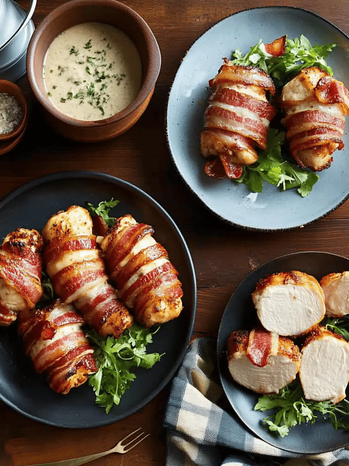 Bacon Wrapped Chicken Bliss: Creamy Comfort in Every Bite 2 Bacon Wrapped Chicken (Oamc)