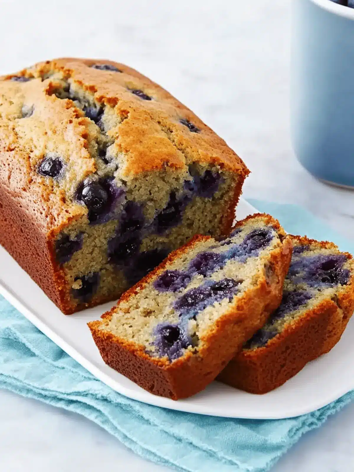 Irresistible Blueberry Banana Bread for Your Cozy Mornings 4 Blueberry Banana Bread