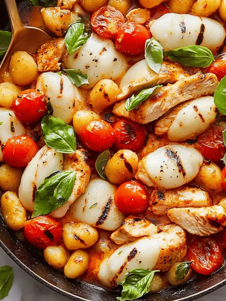 Caprese Chicken Gnocchi Skillet
