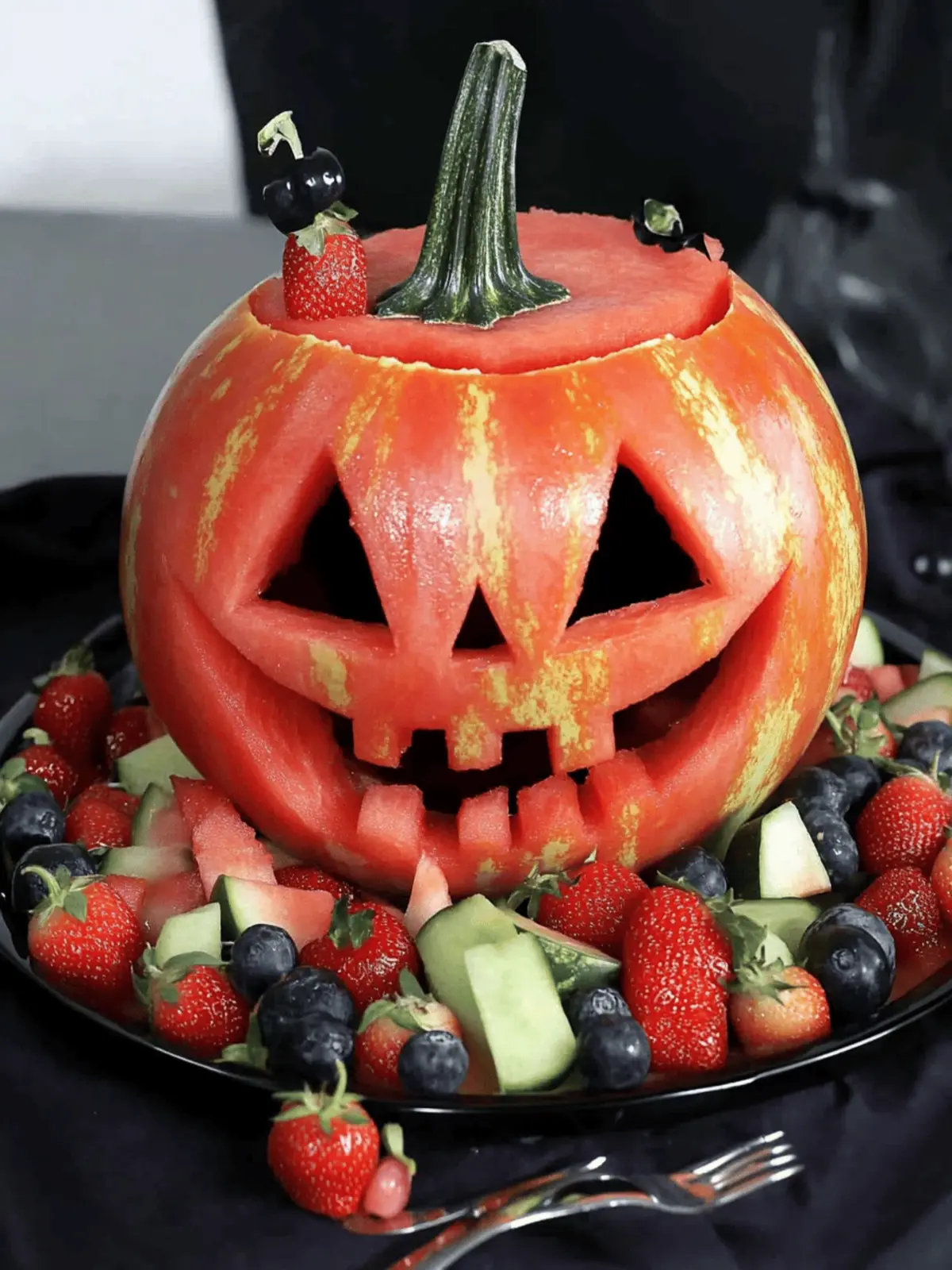 Watermelon Jack-O-Lantern