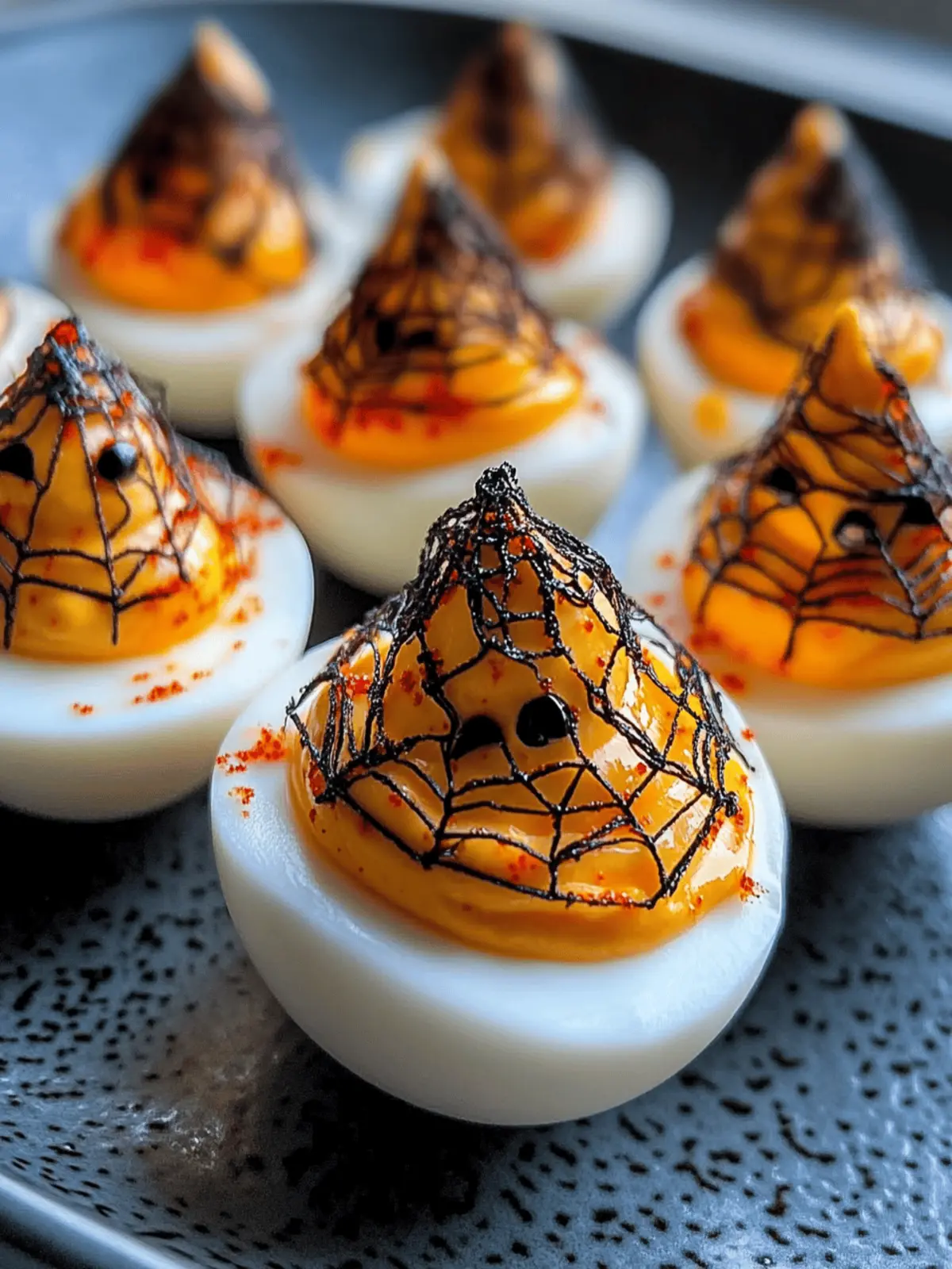 Spooky Spiderweb Deviled Eggs: A Fun Halloween Delight 3 Spooky Spiderweb Deviled Eggs