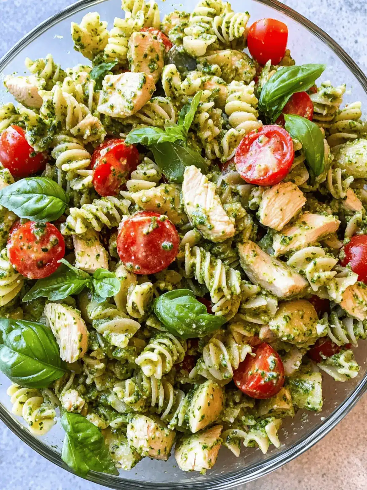 Dairy-Free Pesto Pasta Salad with Chicken for a Fresh Twist 2 Dairy-Free Pesto Pasta Salad with Chicken