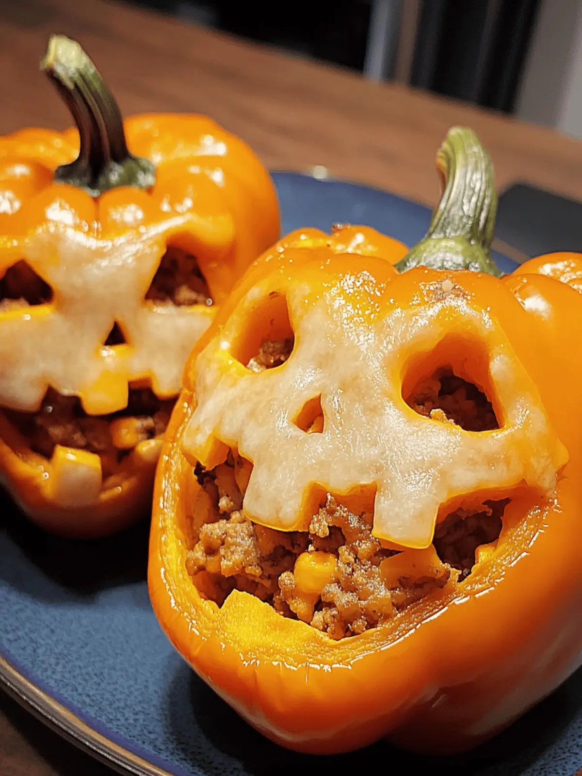 Spooky Jack-O'-Lantern Stuffed Peppers for a Festive Feast 3 Spooky Jack-O'-Lantern Stuffed Peppers
