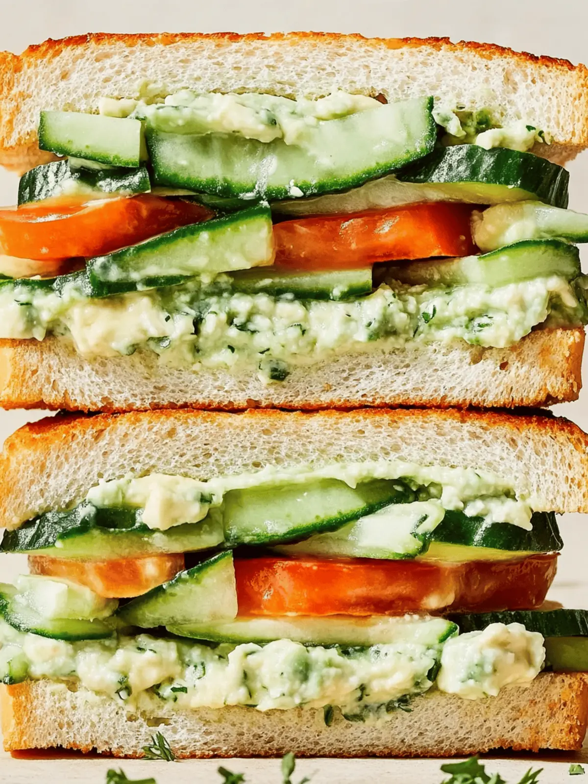 Loaded Cucumber & Avocado Sandwich