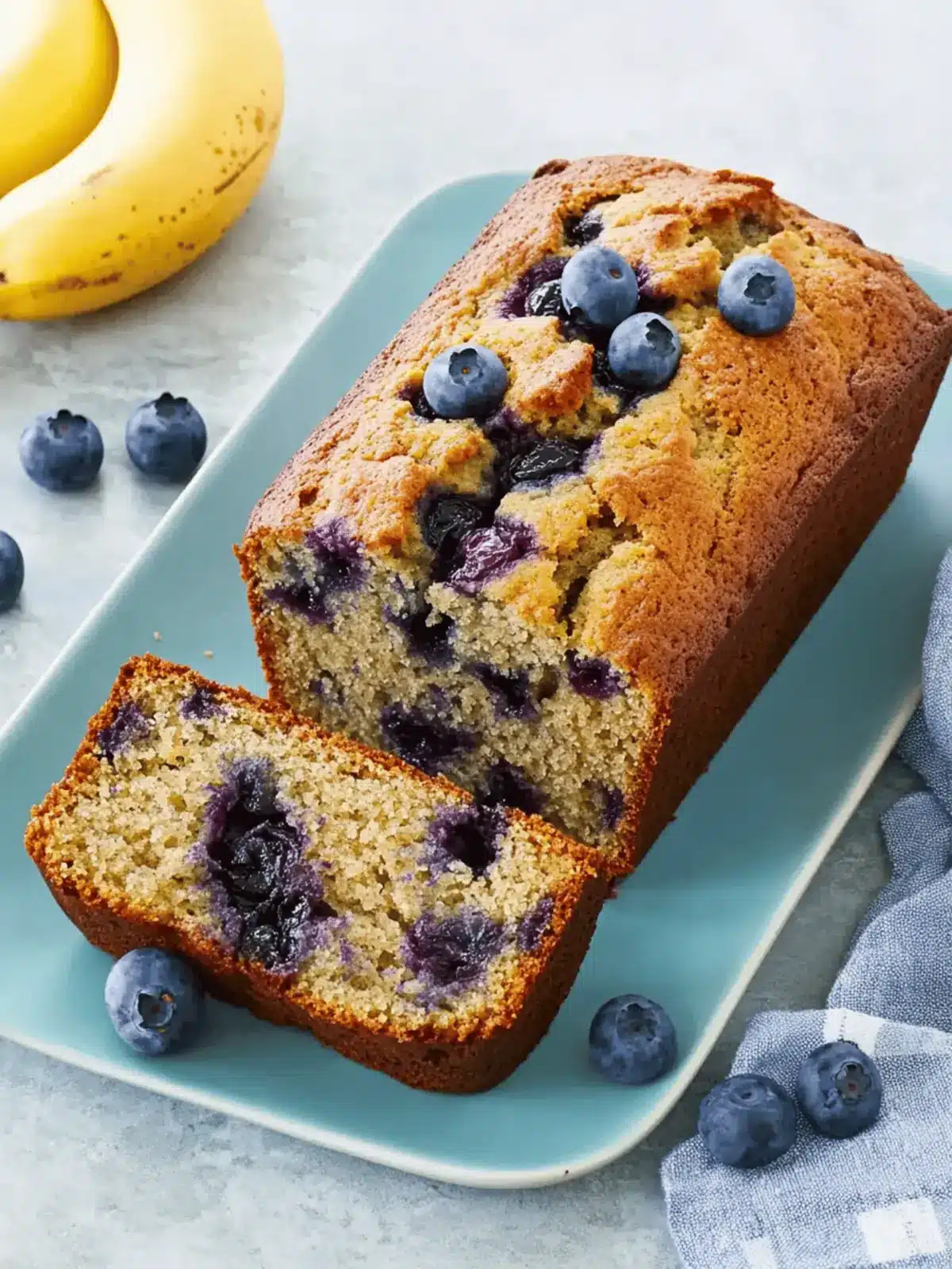 Irresistible Blueberry Banana Bread for Your Cozy Mornings 3 Blueberry Banana Bread