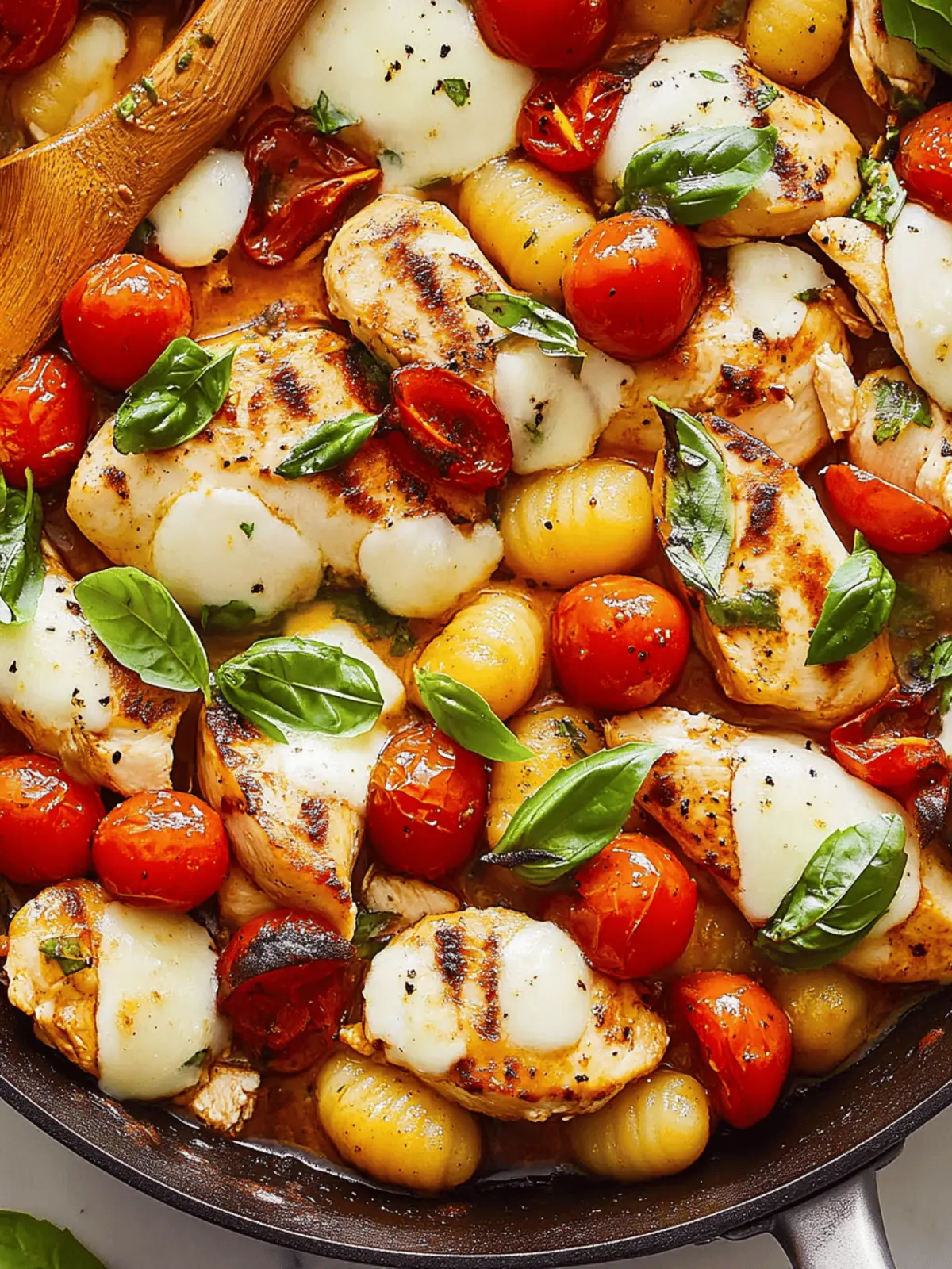 Caprese Chicken Gnocchi Skillet