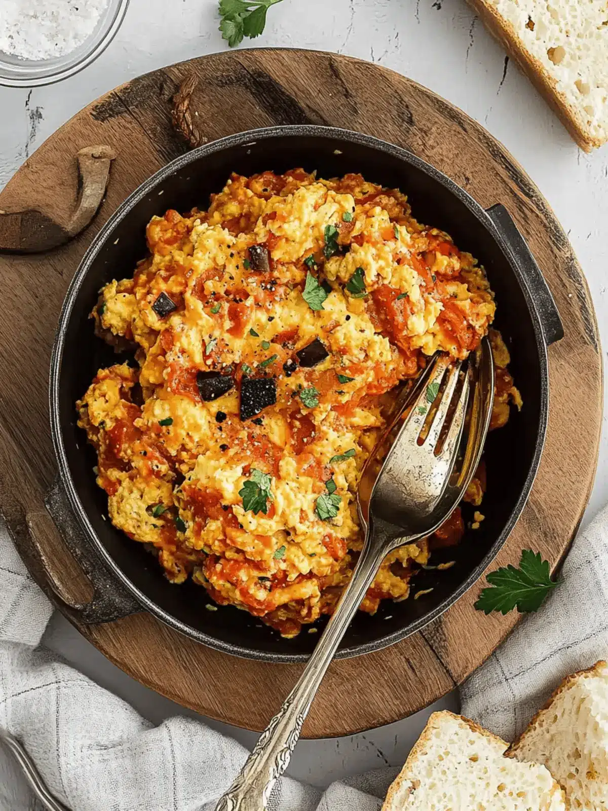 Menemen (Turkish Scrambled Eggs and Tomatoes)