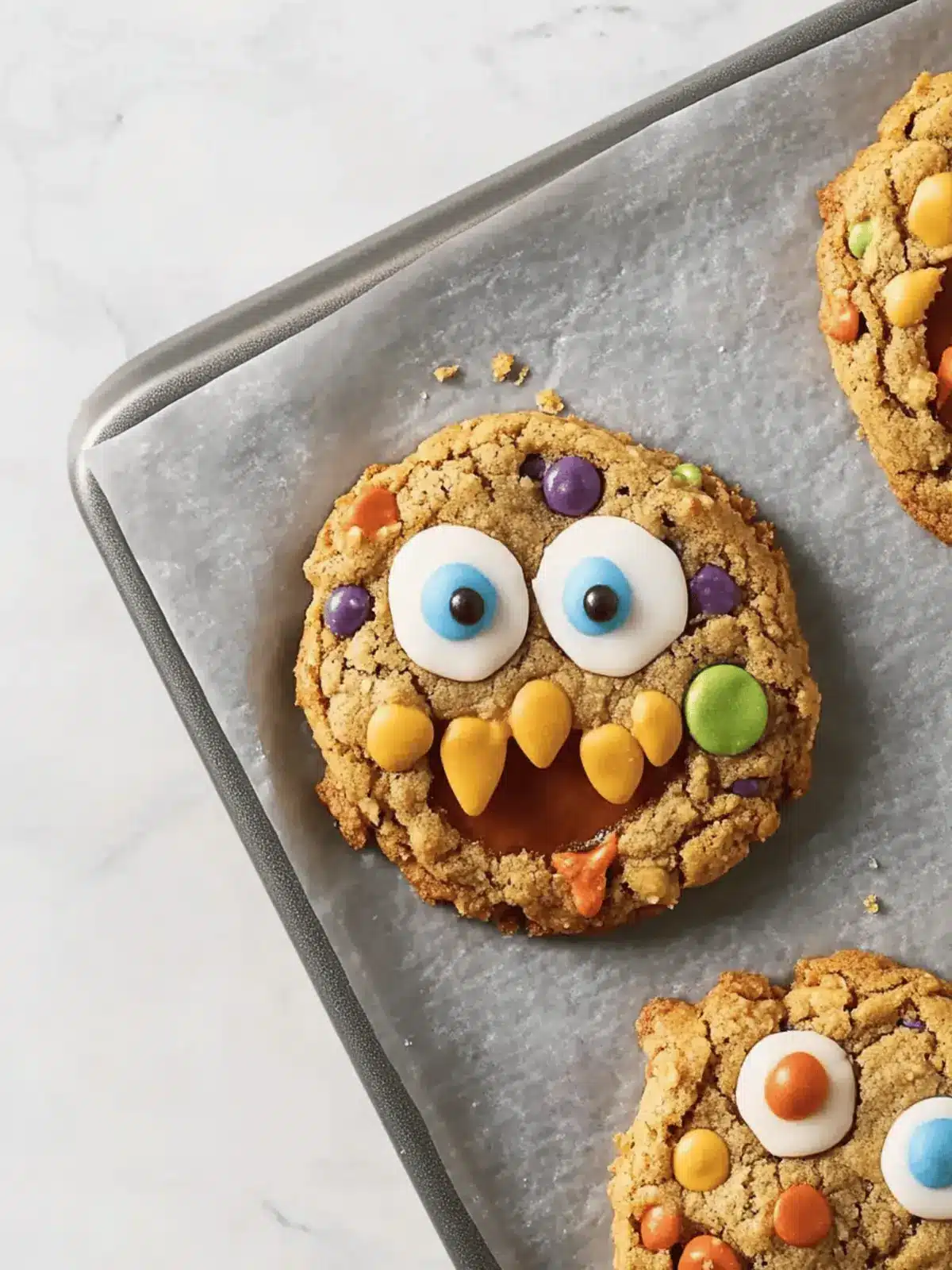 Chewy Halloween Monster Cookies – Spooky Fun in Every Bite 5 Chewy Halloween Monster Cookie