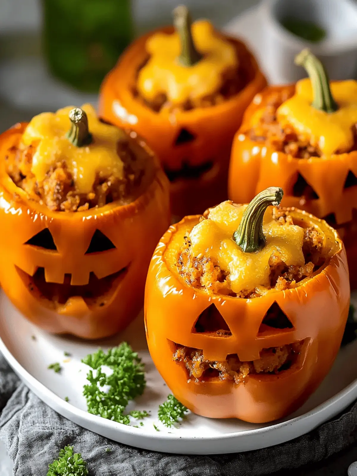 Easy Jack O'Lantern Stuffed Peppers for a Fun Halloween Feast 2 Jack O’Lantern Stuffed Peppers