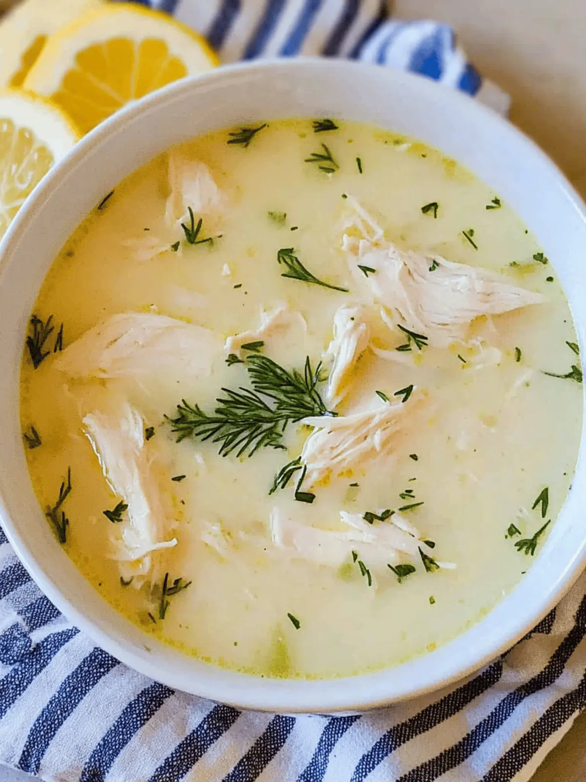 Greek Avgolemono Chicken Soup