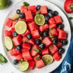 Watermelon Fruit Salad with Honey Lime Dressing