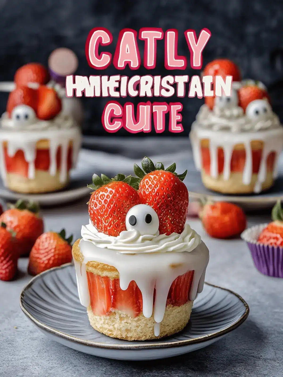 Ghostly Strawberry Shortcake Cups Recipe