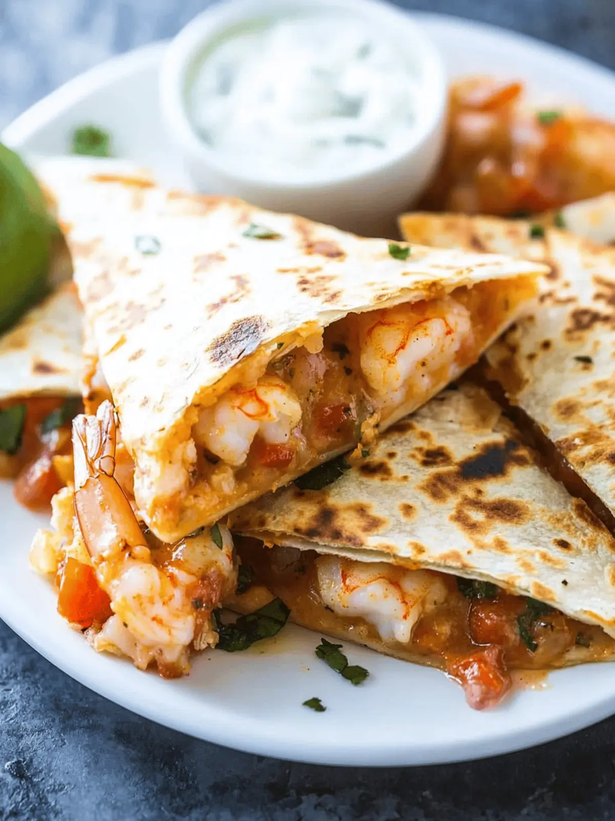 The Best Shrimp Quesadillas