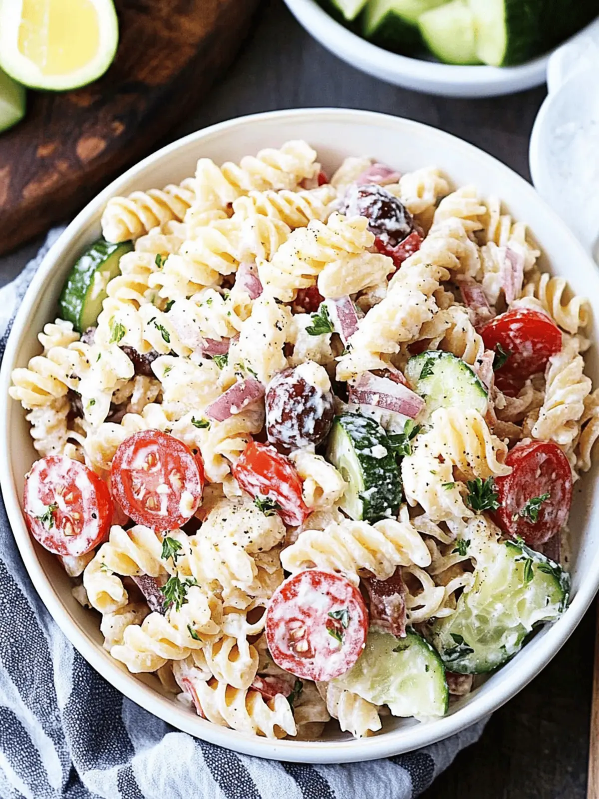 Creamy Greek Pasta Salad That Brightens Any Meal 2 Creamy Greek Pasta Salad