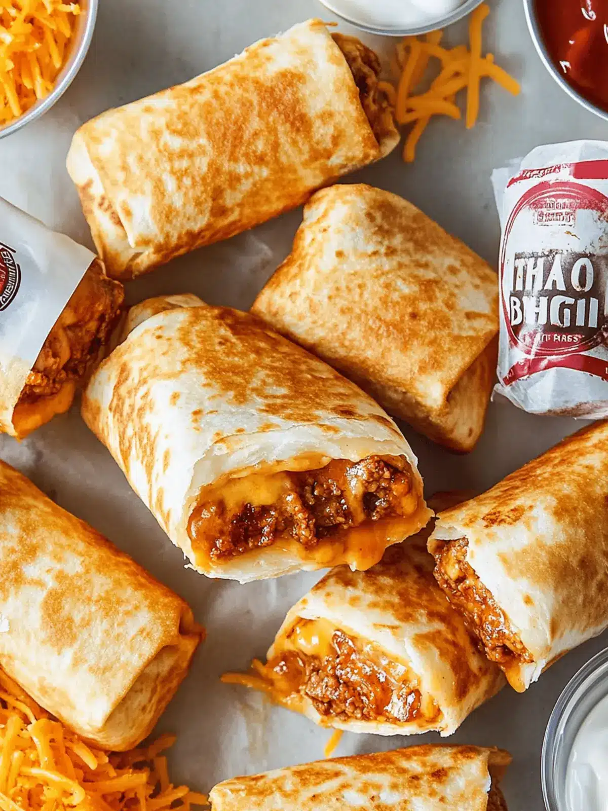 Copycat Taco Bell Grilled Cheese Burritos