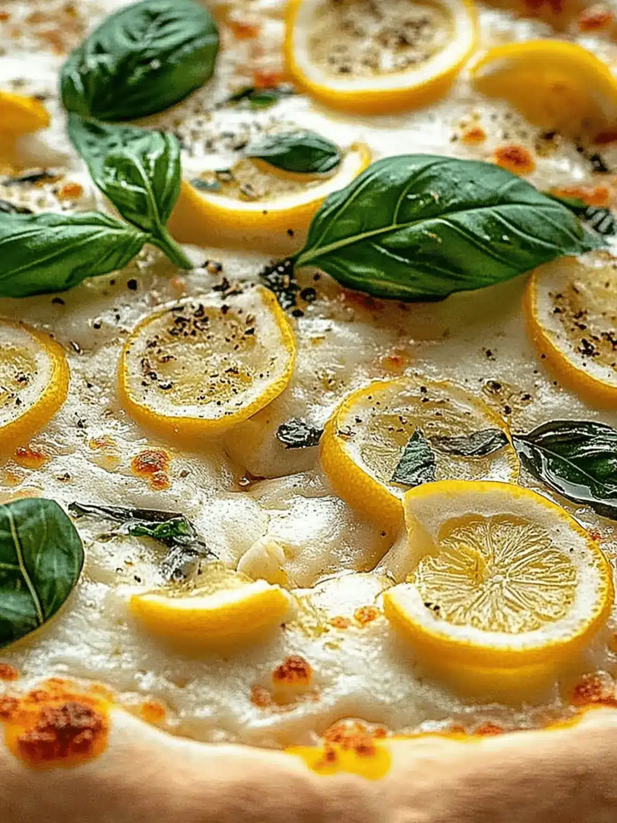 3 Cheese Lemon and Basil Pizza