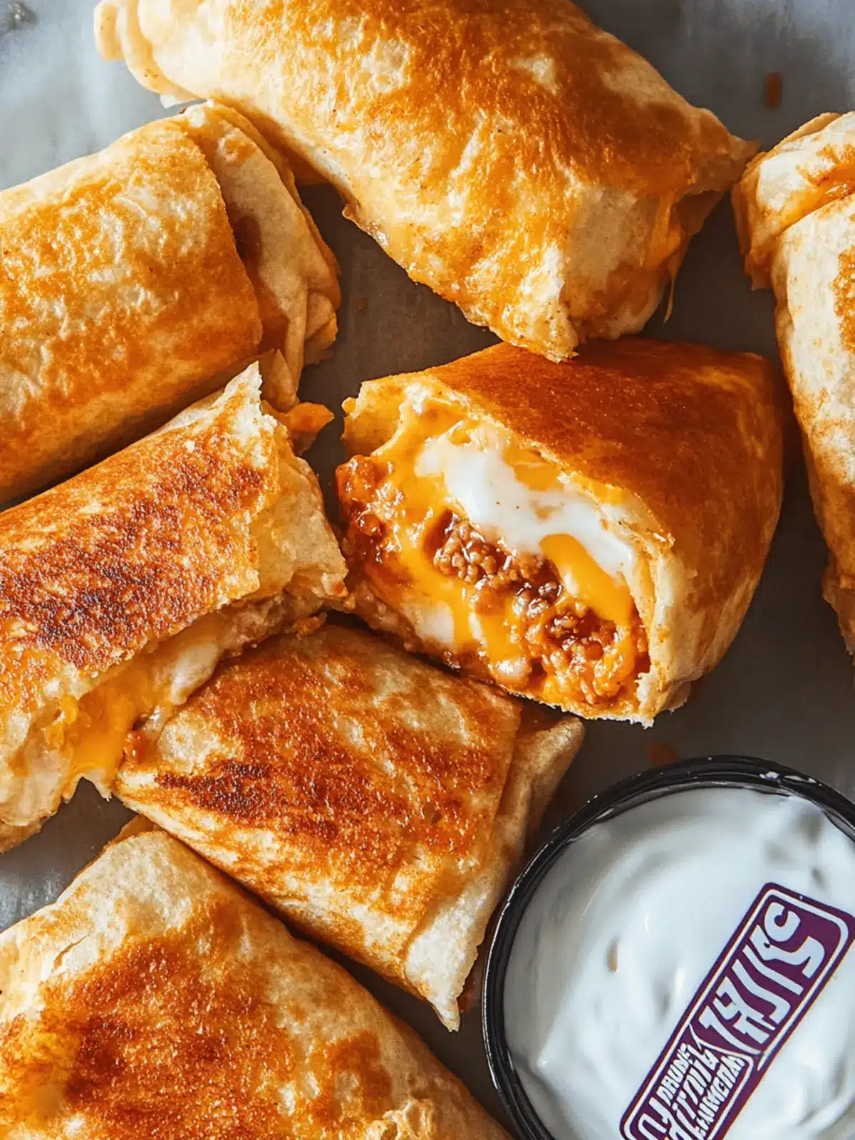 Copycat Taco Bell Grilled Cheese Burritos