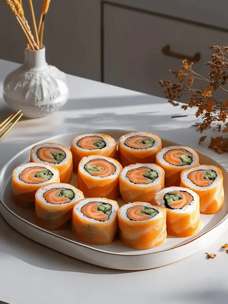 Pumpkin Salmon Rolls
