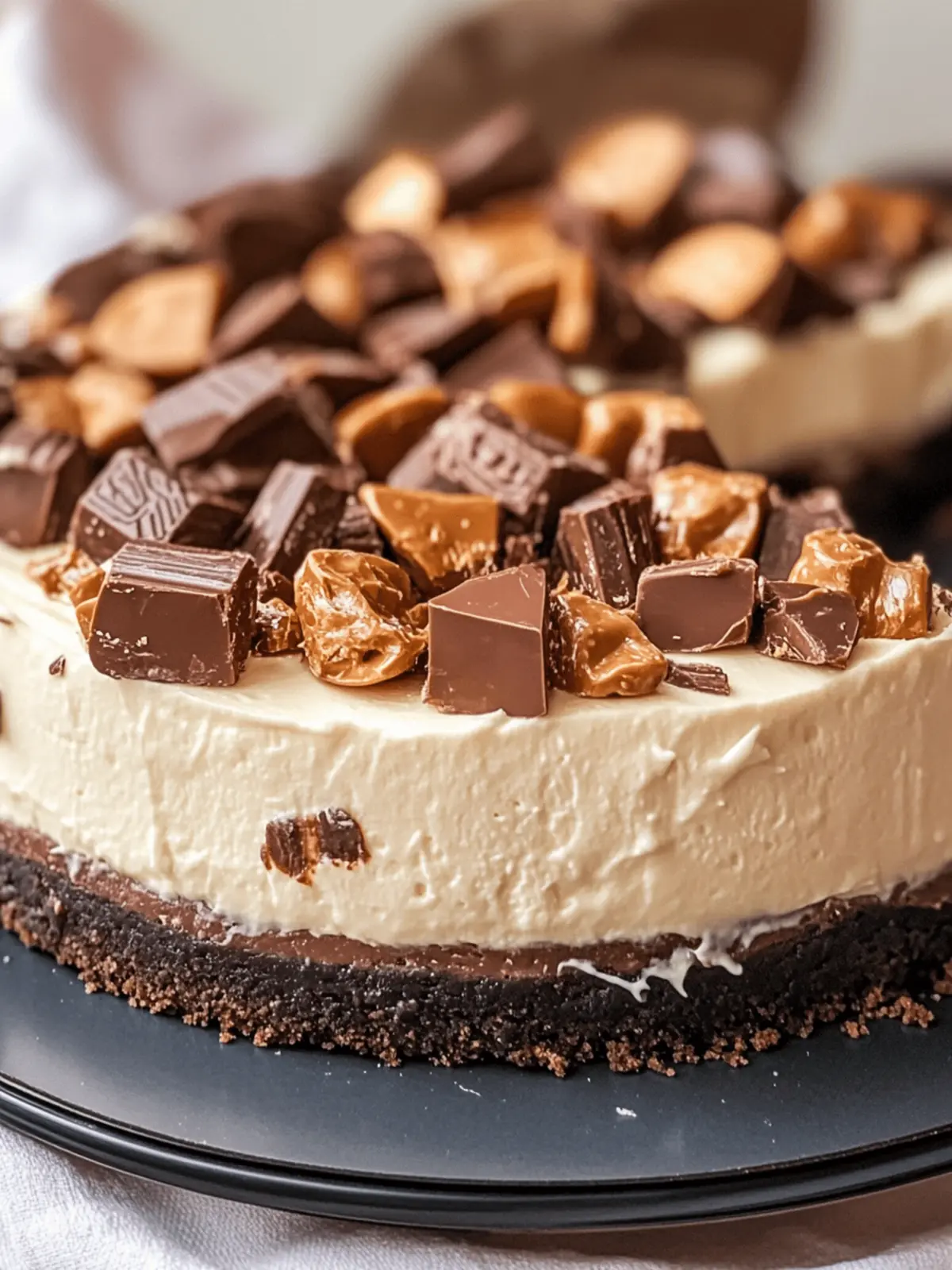 Decadent Reese’s Peanut Butter Cup Cheesecake