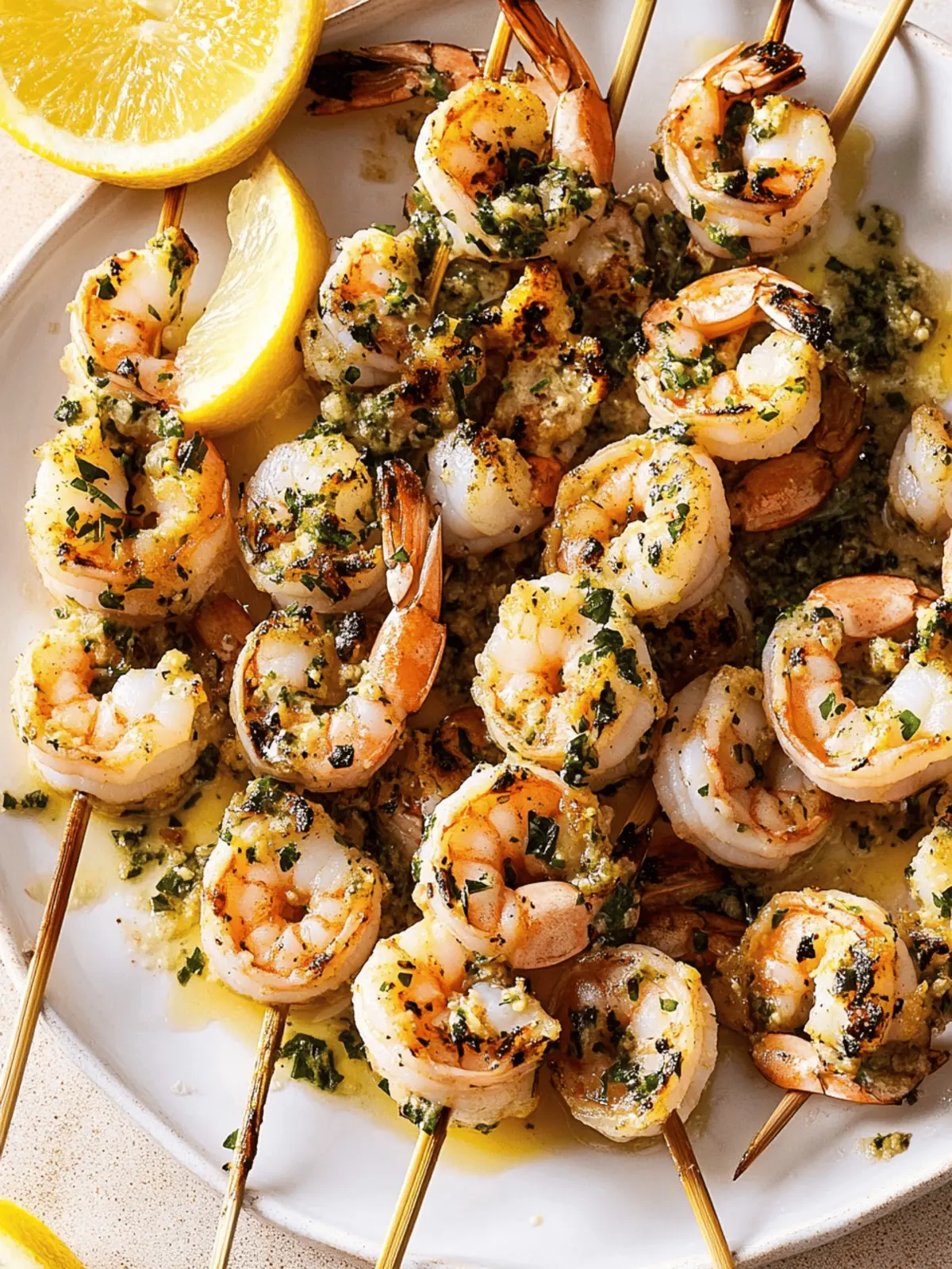 Grilled Shrimp Piccata Skewers