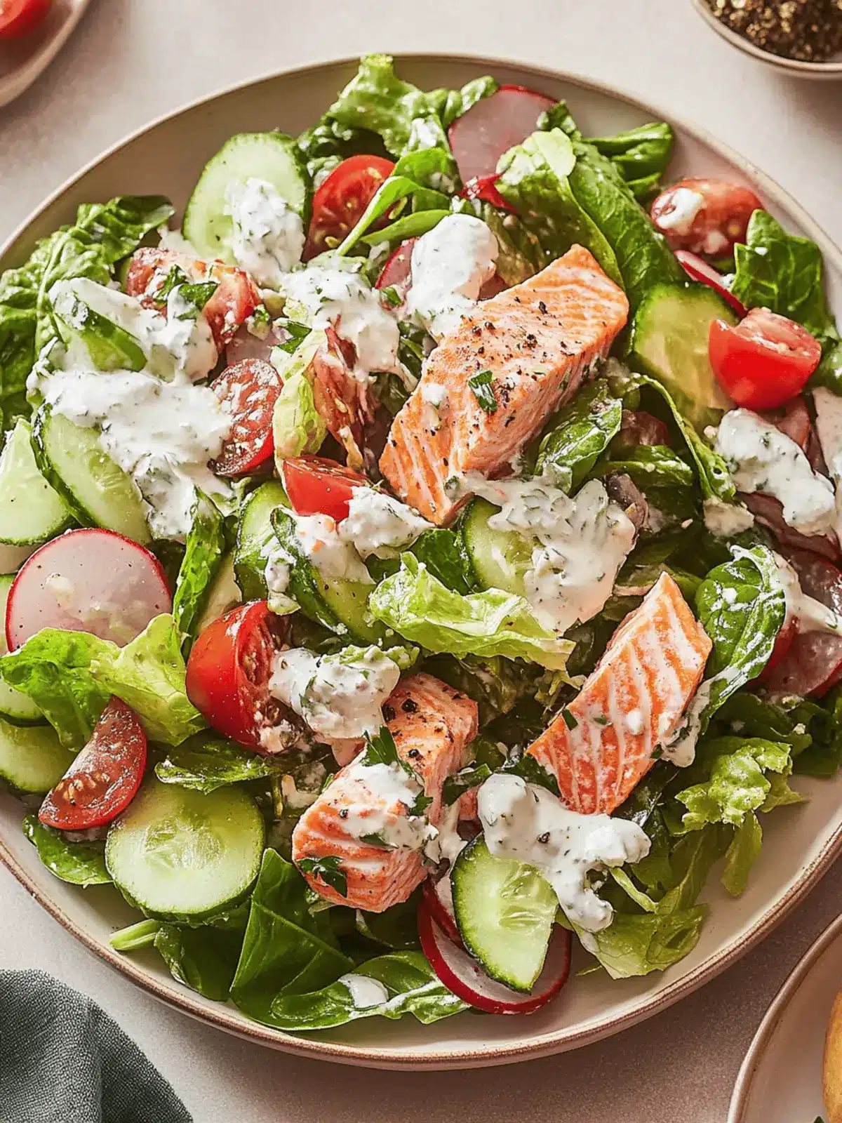 Creamy Greek Salmon Salad