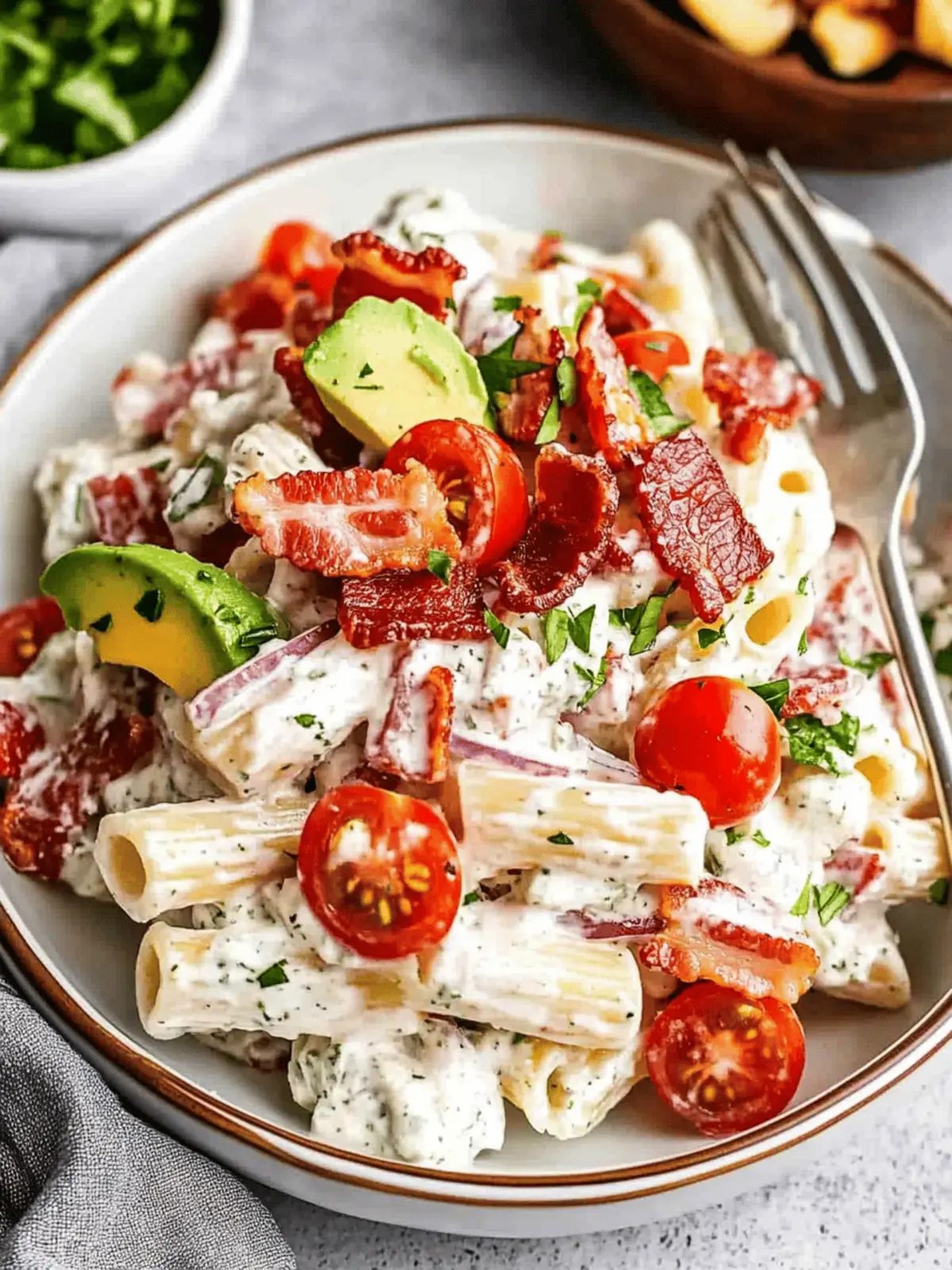 Bacon Ranch Pasta Salad: A Creamy Summer Delight Awaits! 3 Bacon Ranch Pasta Salad