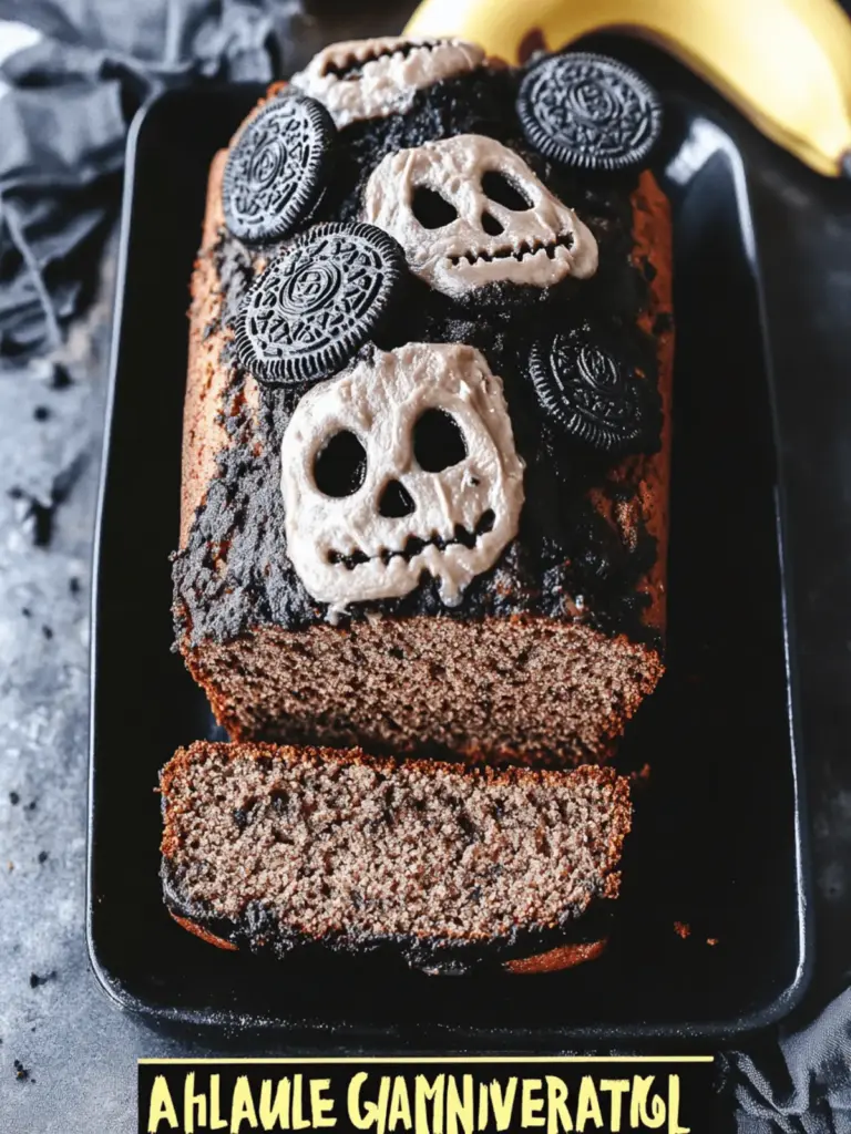 Halloween OREO Graveyard Banana Bread
