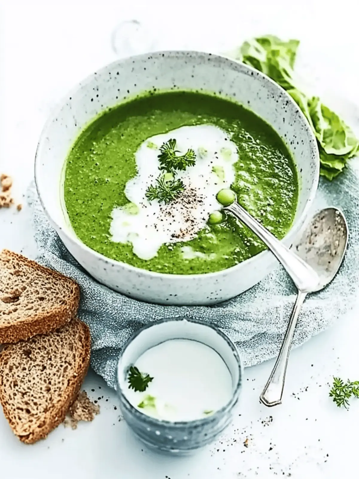 Cool and Creamy Cucumber, Pea & Lettuce Soup for Summer Bliss 5 Cucumber, pea & lettuce soup