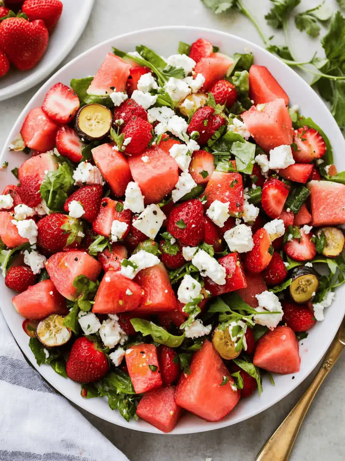 Strawberry Watermelon Feta Salad: Your Perfect Summer Refreshment 2 Strawberry Watermelon Feta Salad