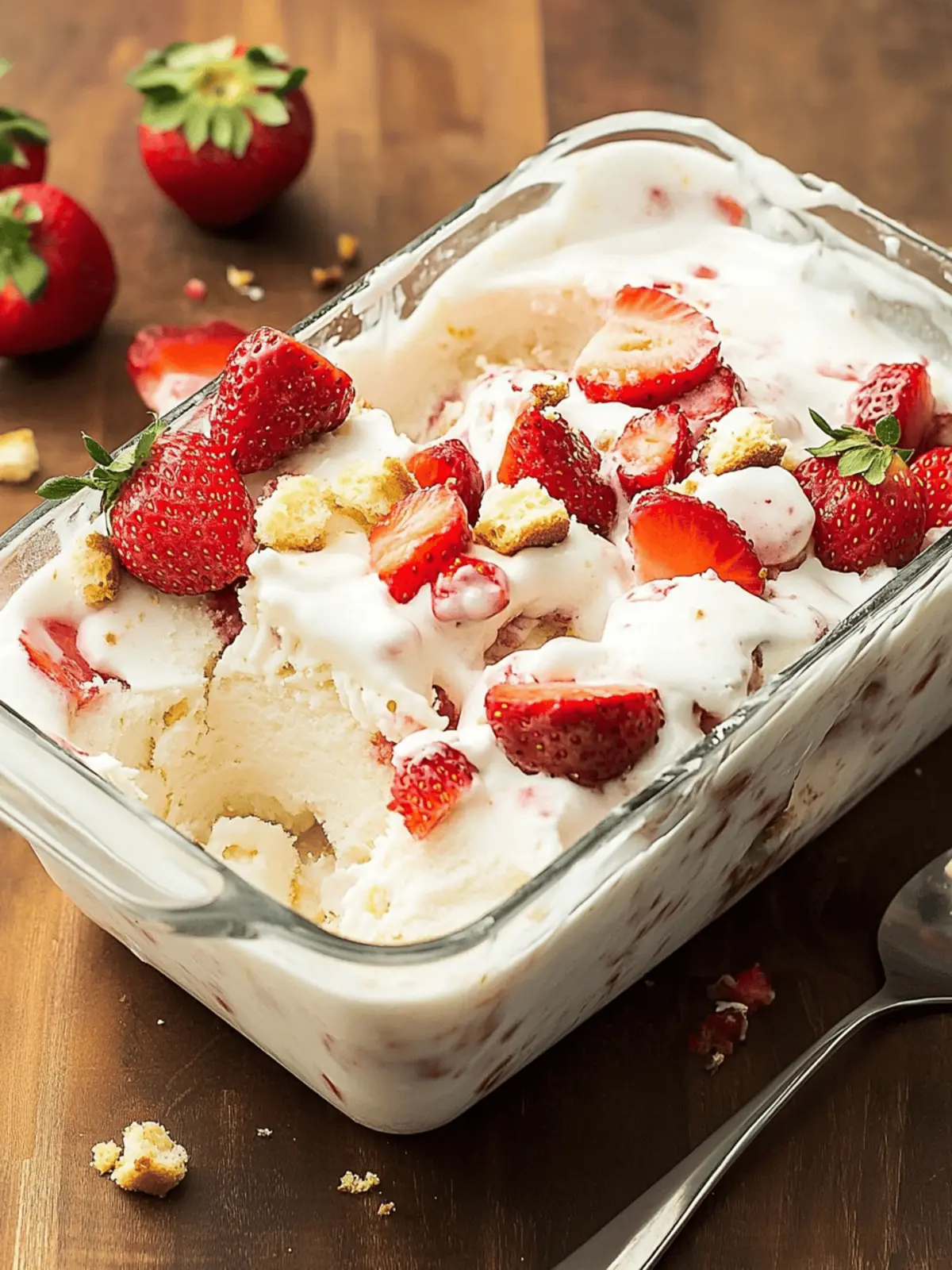 Strawberry Shortcake No-Churn Ice Cream