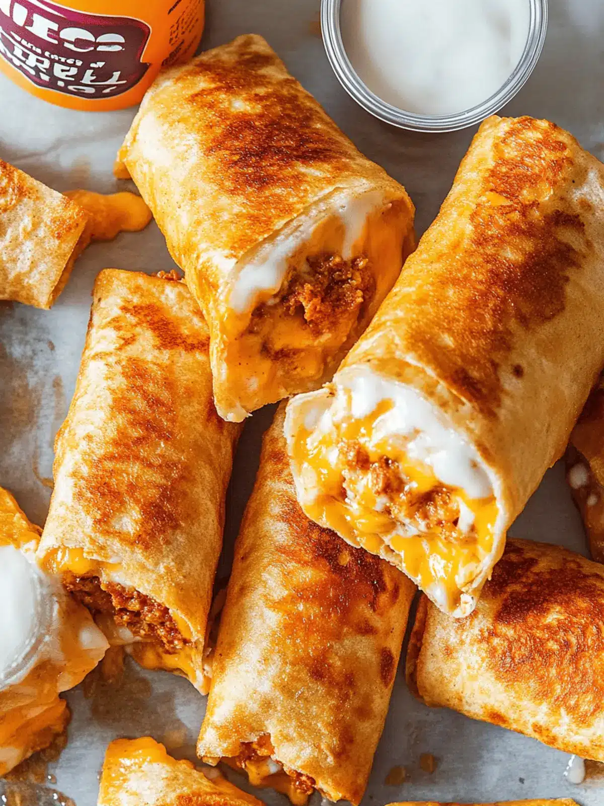 Copycat Taco Bell Grilled Cheese Burritos