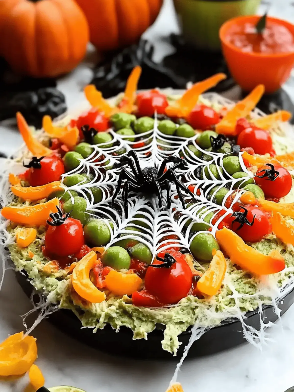 Spooky Spider Web Seven Layer Dip