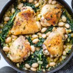 Chicken Thighs with White Beans and Greens