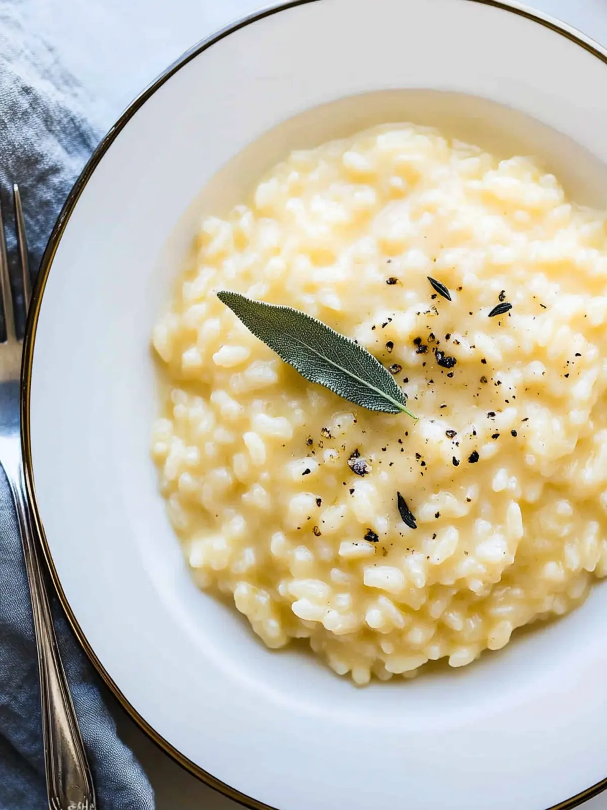 Instant Pot Cheddar Risotto with Fresh Sage