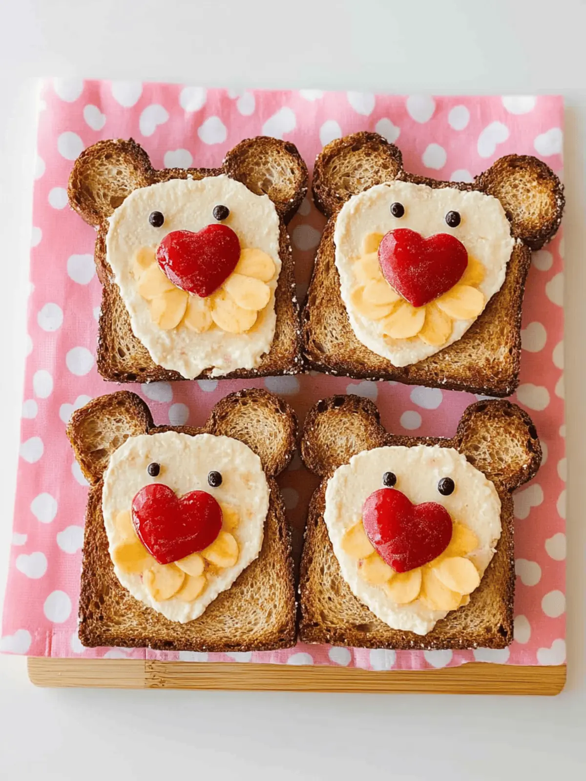 This Cute Valentine Bear Toast is a Fun Treat for Kids!