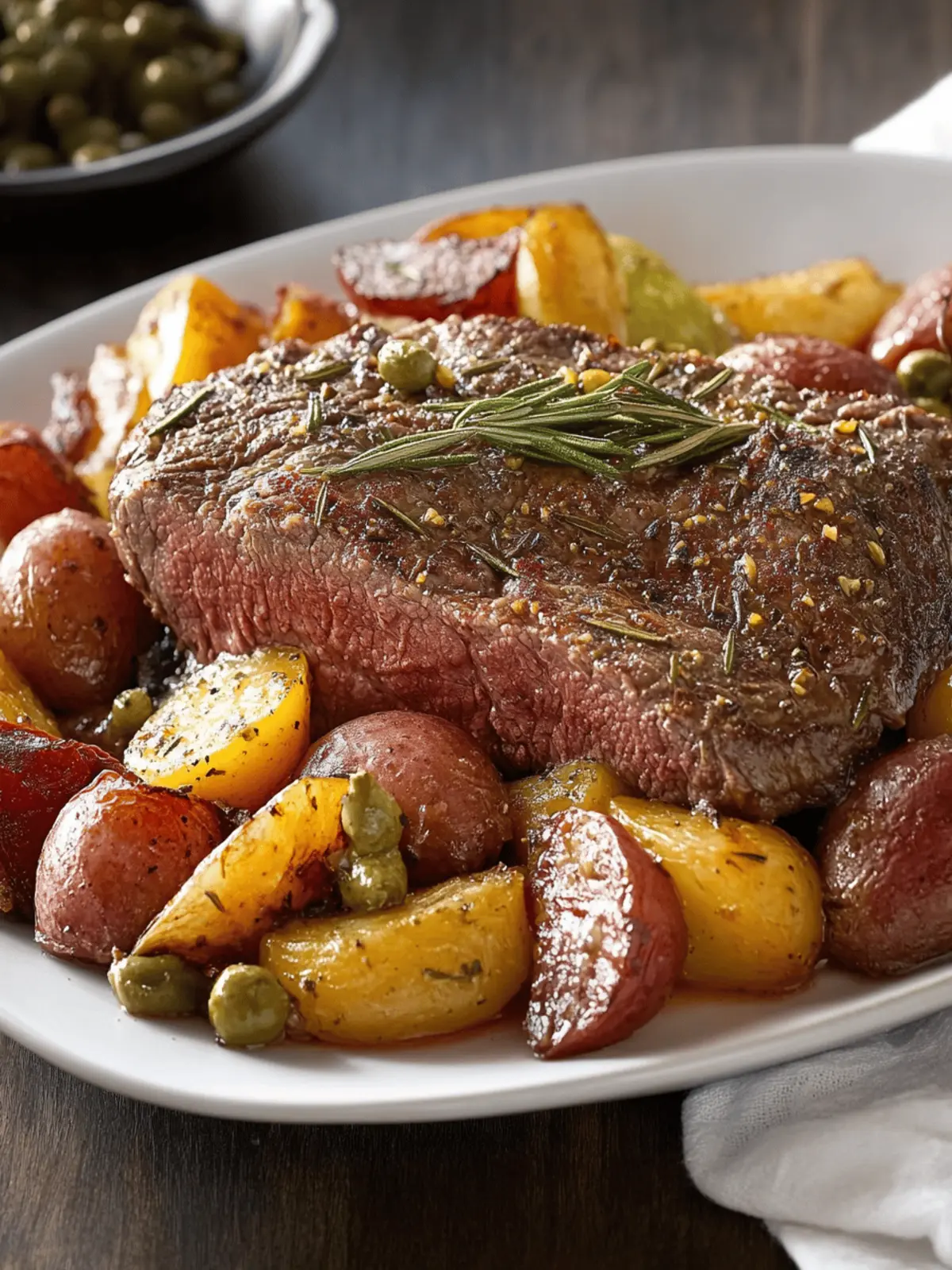 Beef Tri-Tip Roast with Rosemary-Garlic Vegetables