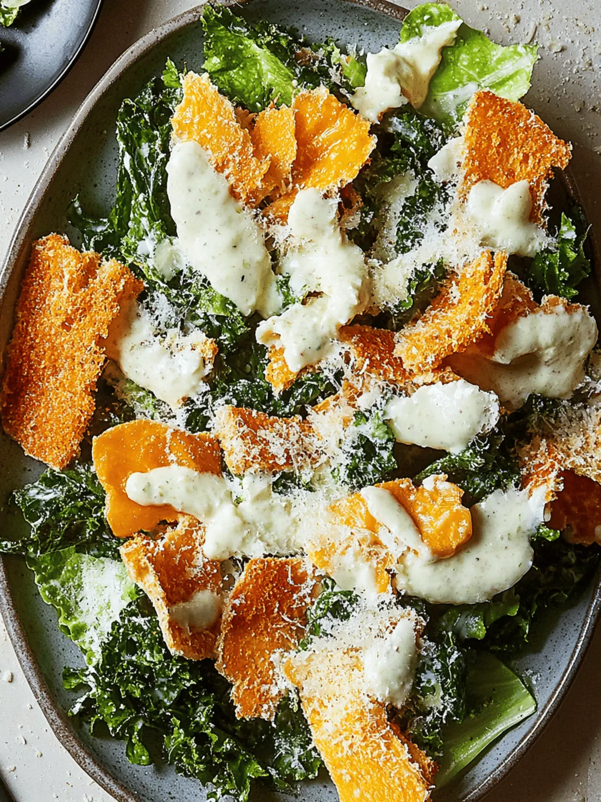 Harvest Caesar Salad with Crispy Frico Squash Croutons 2 Harvest Caesar Salad