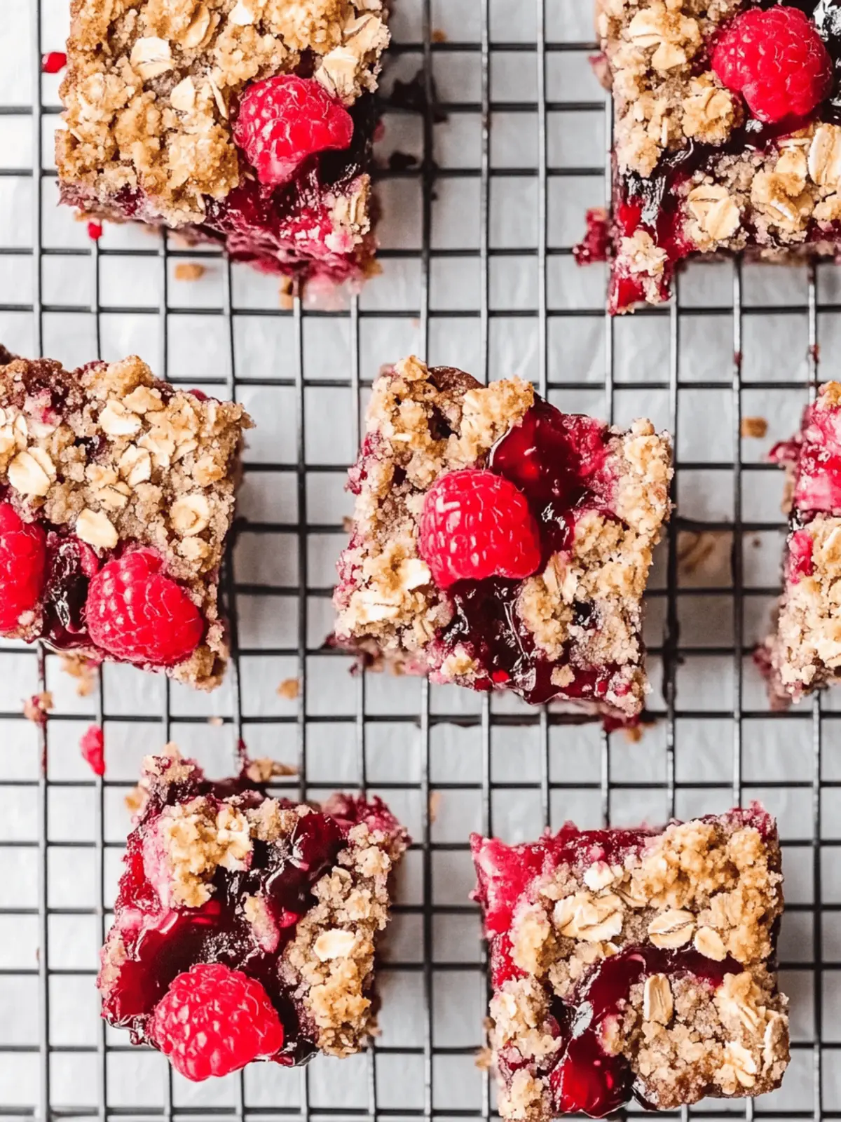 Raspberry Crumble Oat Bars