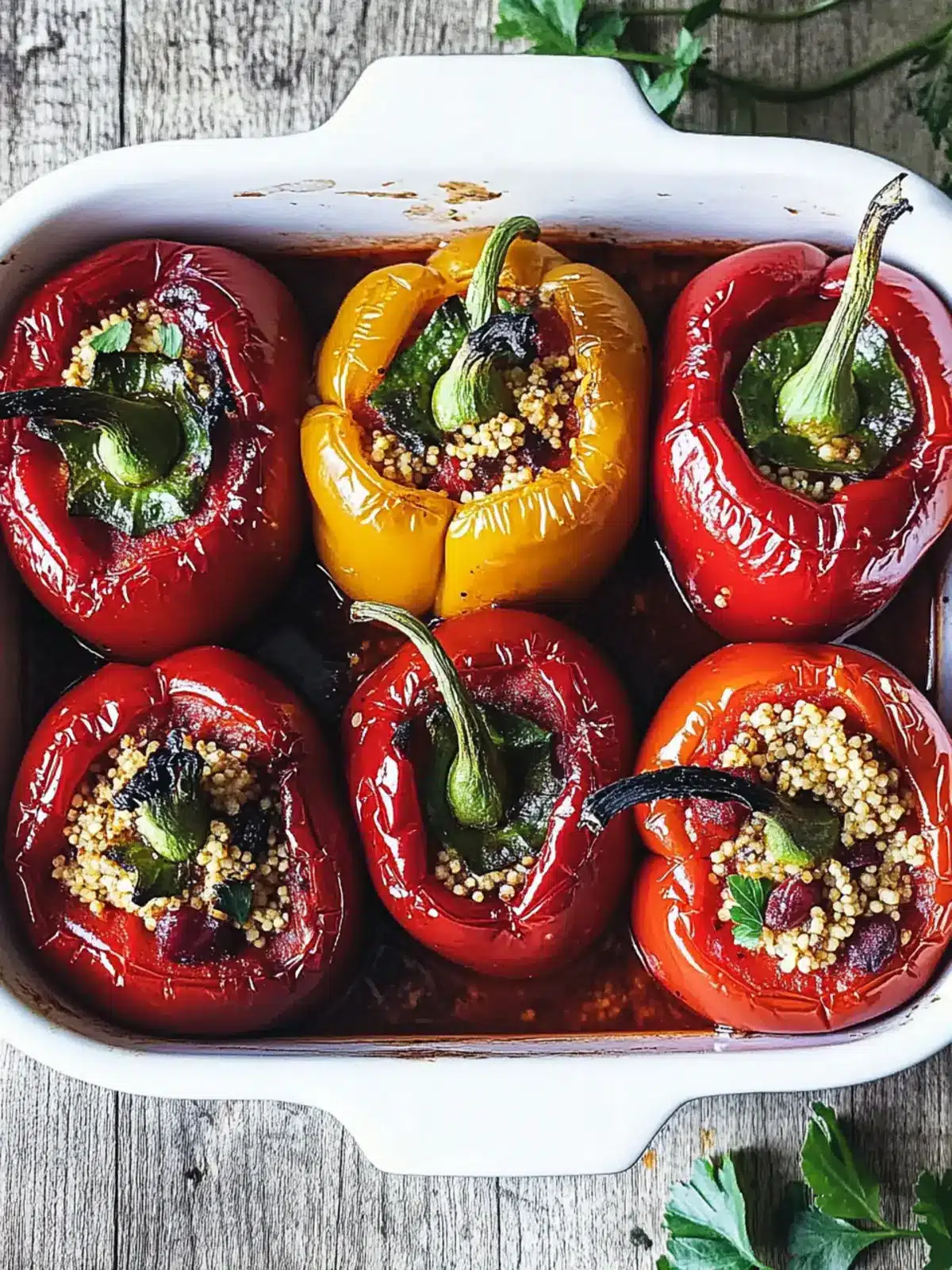 Spiced Lamb and Couscous Stuffed Peppers