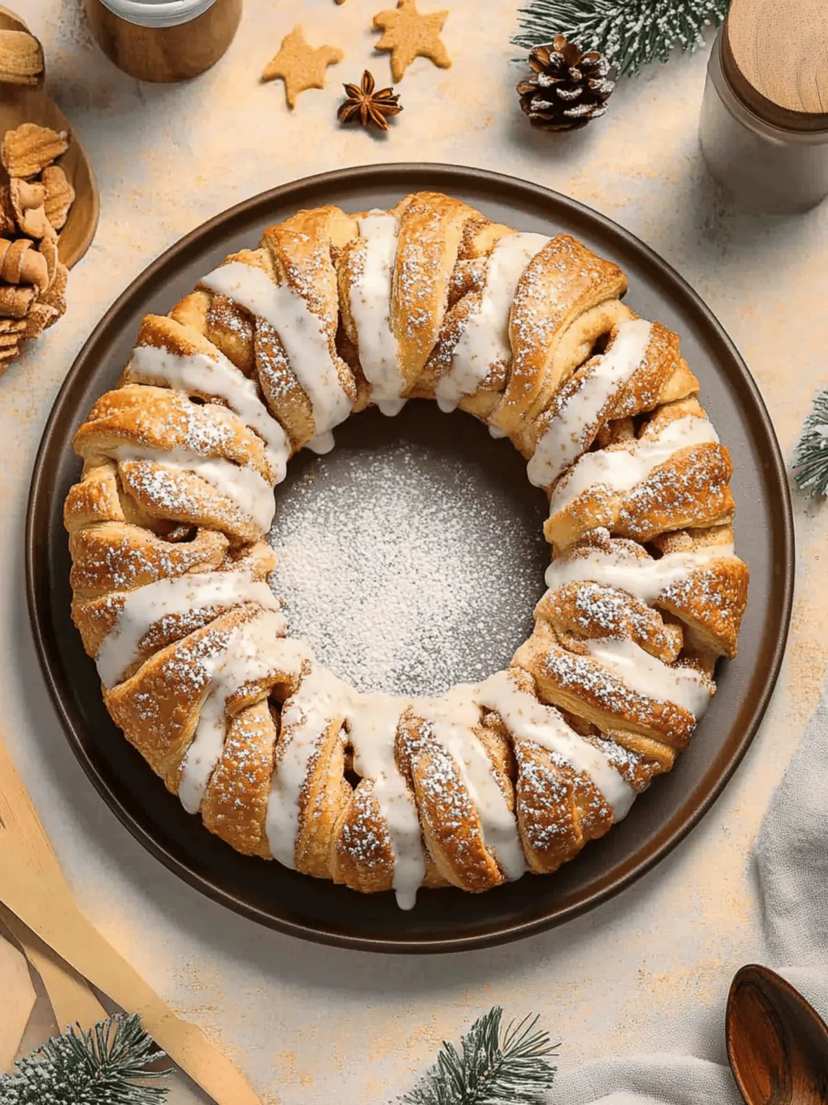 Cinnamon Crescent Roll Wreath that Will Wow Your Guests 2 Cinnamon Crescent Roll Wreath