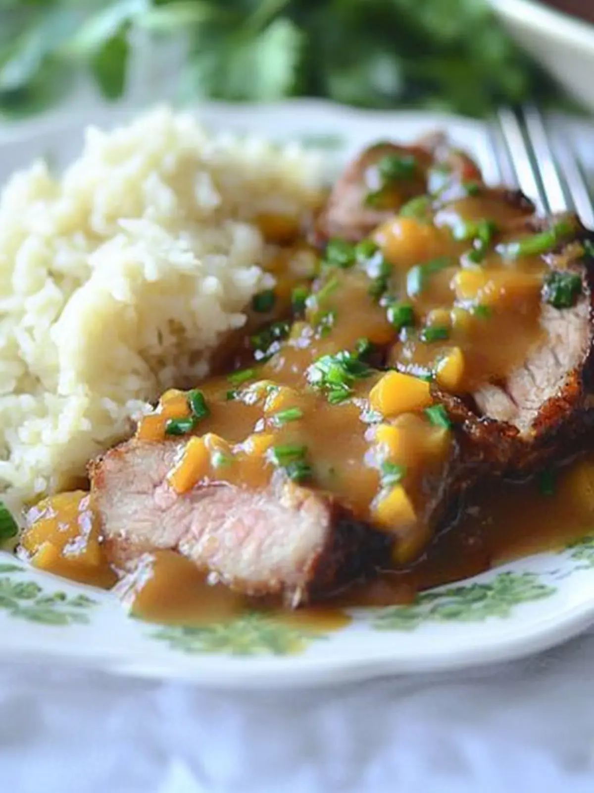 Slow Cooked Peach Barbecue Smothered Pork Chops Bliss 3 Slow Cooked Peach Barbecue Smothered Pork Chops